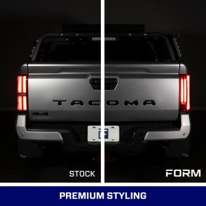 Toyota Tacoma Tail Lights - FORM Lighting - Sequential LED - Red/Smoked - `24-`26